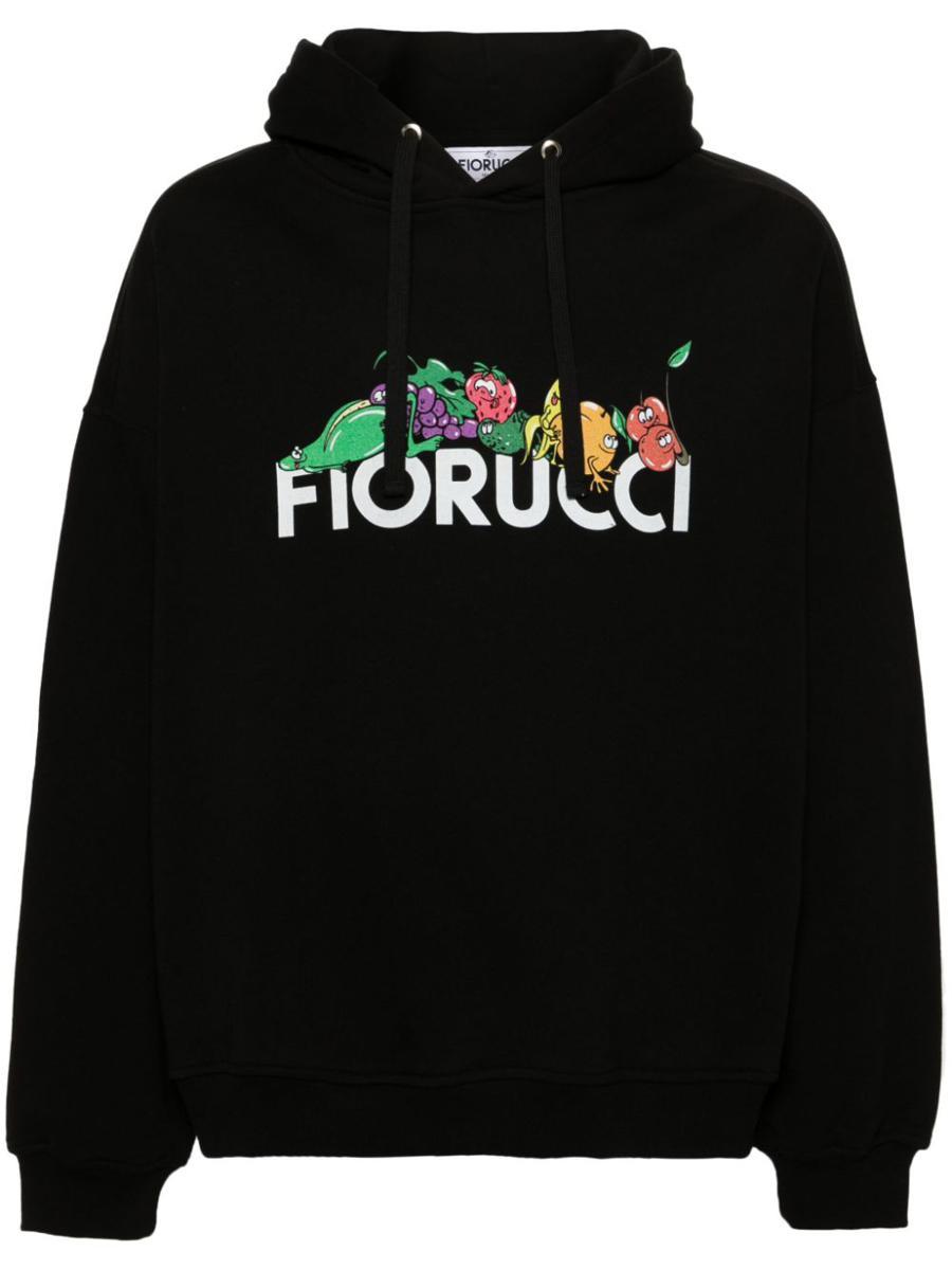 Fiorucci Cotton Sweatshirt With Front Print in Black Lyst UK