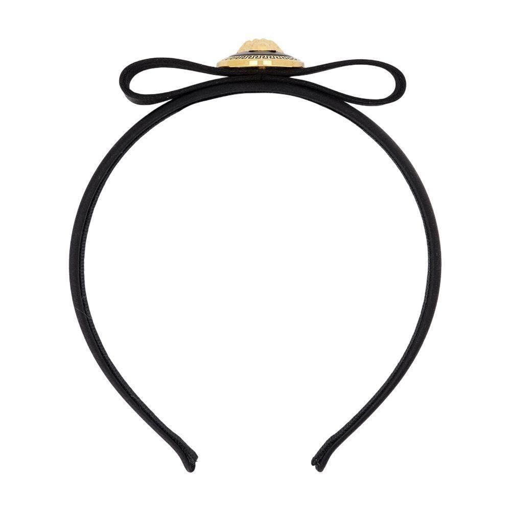 ヘアアクセサリー Medusa Headband - Versace - Satin - Black Medusa '95 bow-detail satin headband in black - Versace