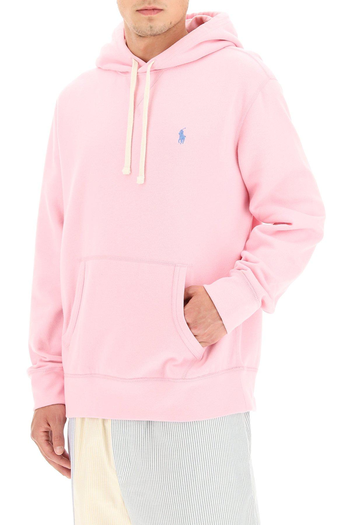 pink polo hoodie mens