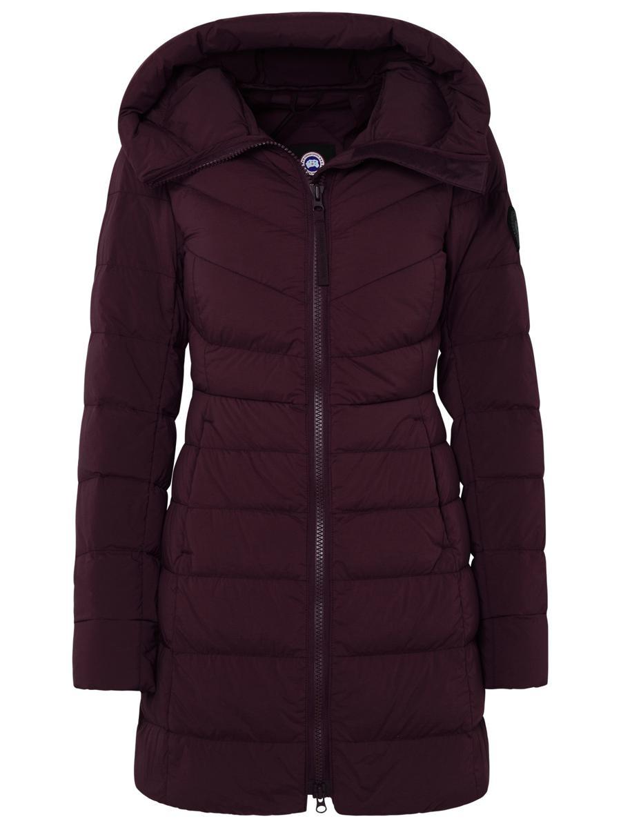 Canada Goose Clair Coat In Burgundy Polyamide in Purple | Lyst