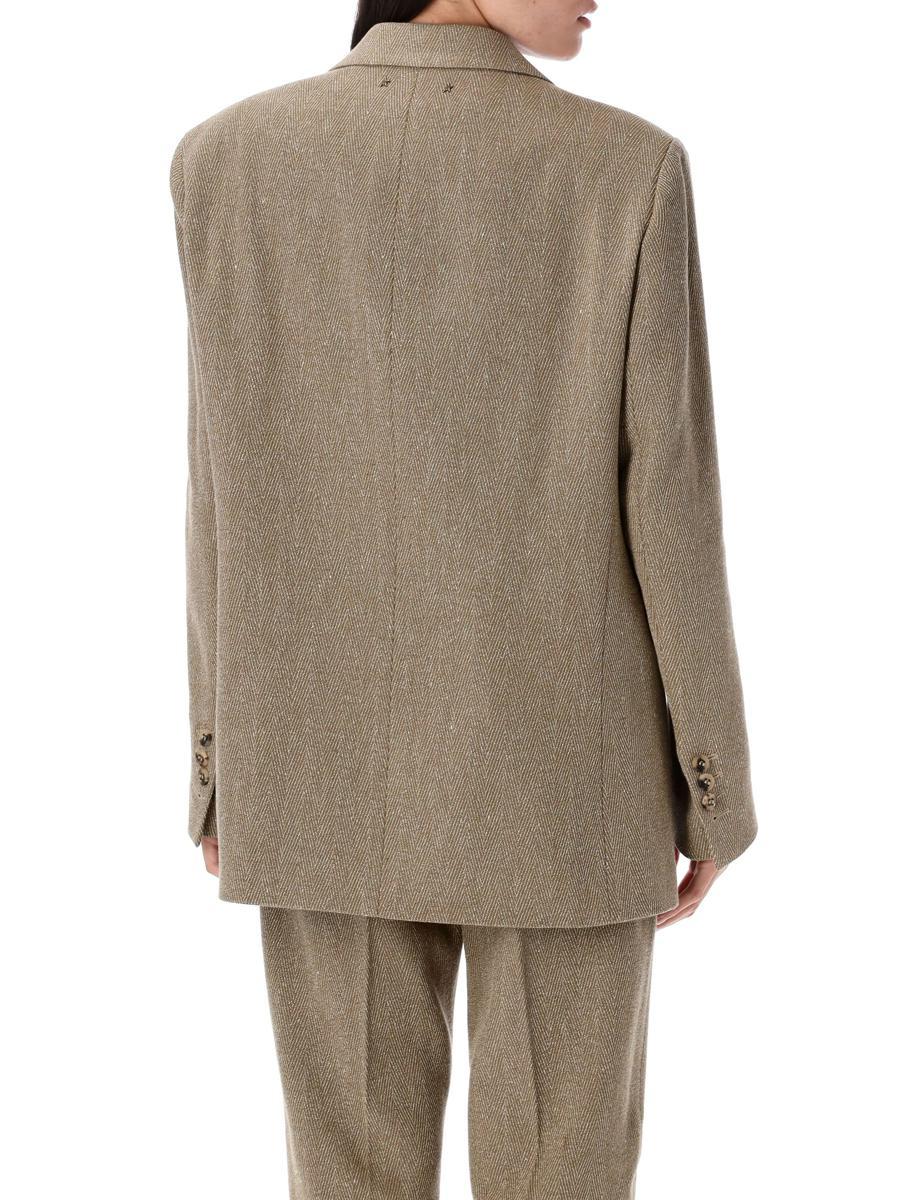 ジャケット Golden Goose Light Brown Double-Breasted Jacket Men's Blazers: Single & Double-Breasted