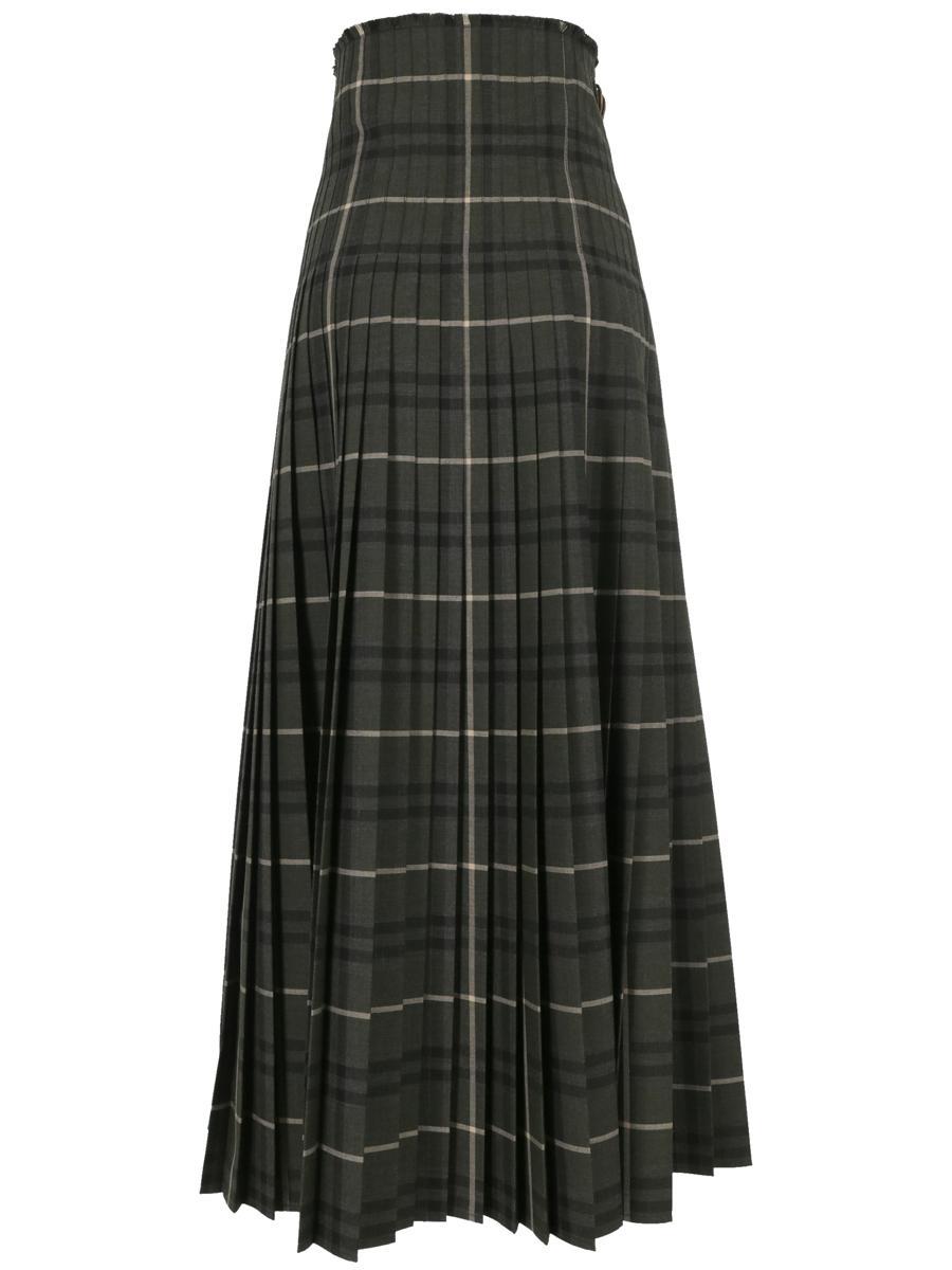 スカート Burberry Button-Closure Maxi Skirt With Flattering Burberry Button-Closure Maxi Skirt With Flattering