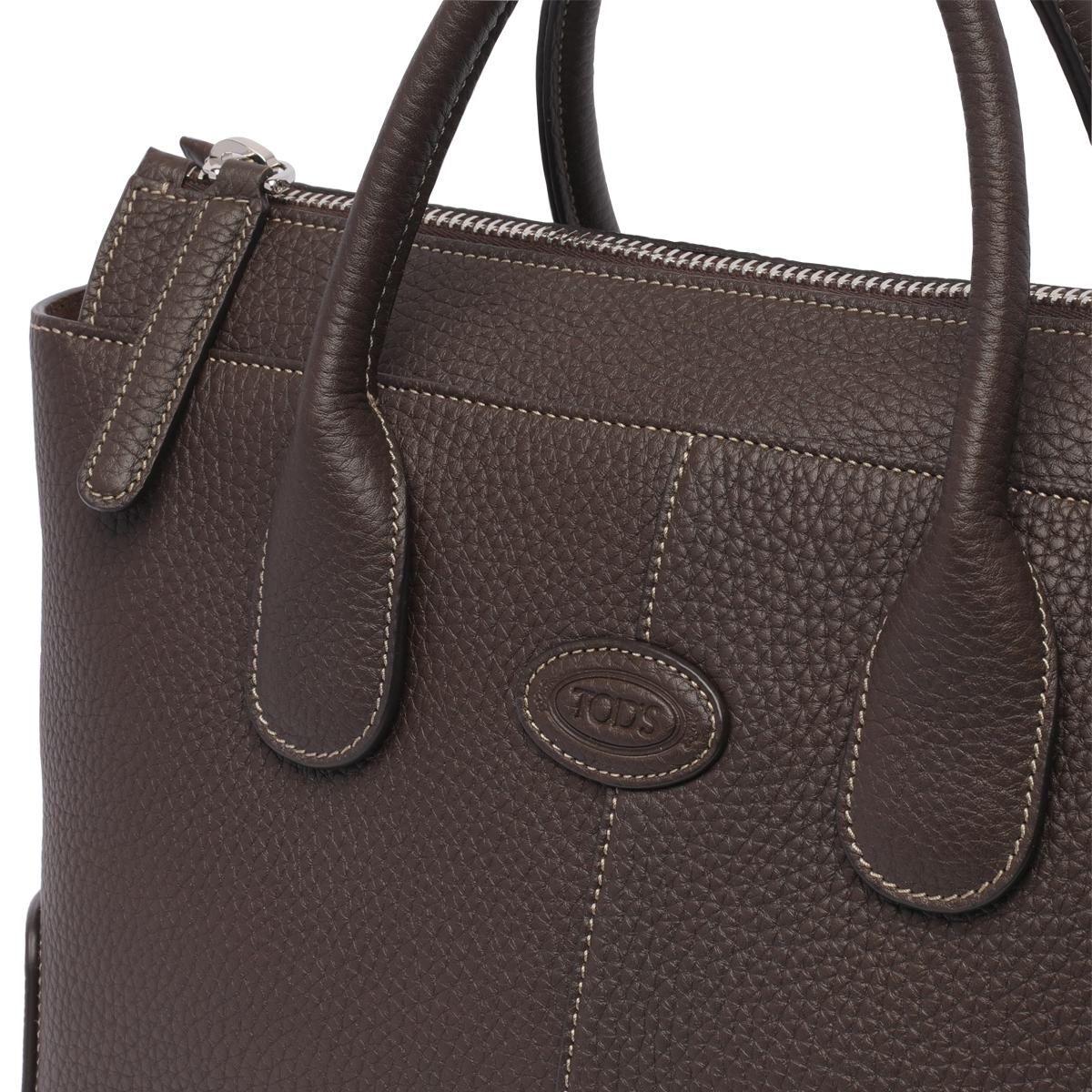 Tod's Small Di Top Handle Bag In Leather in Brown