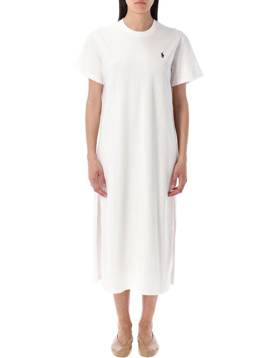 Polo Ralph Lauren Cotton Jersey T-Shirt Dress in White Lyst UK