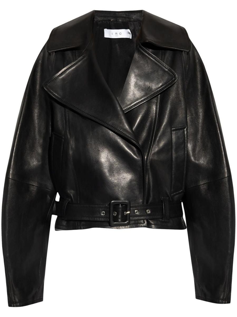 IRO Leather Jacket in Black Lyst UK