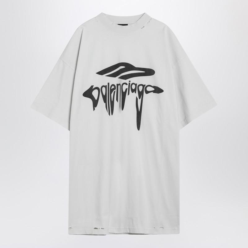 Tシャツ・カットソー BALENCIAGA '3B Liquefied' T-shirt White Off-White 3B Liquefied T-shirt by Balenciaga on Sale