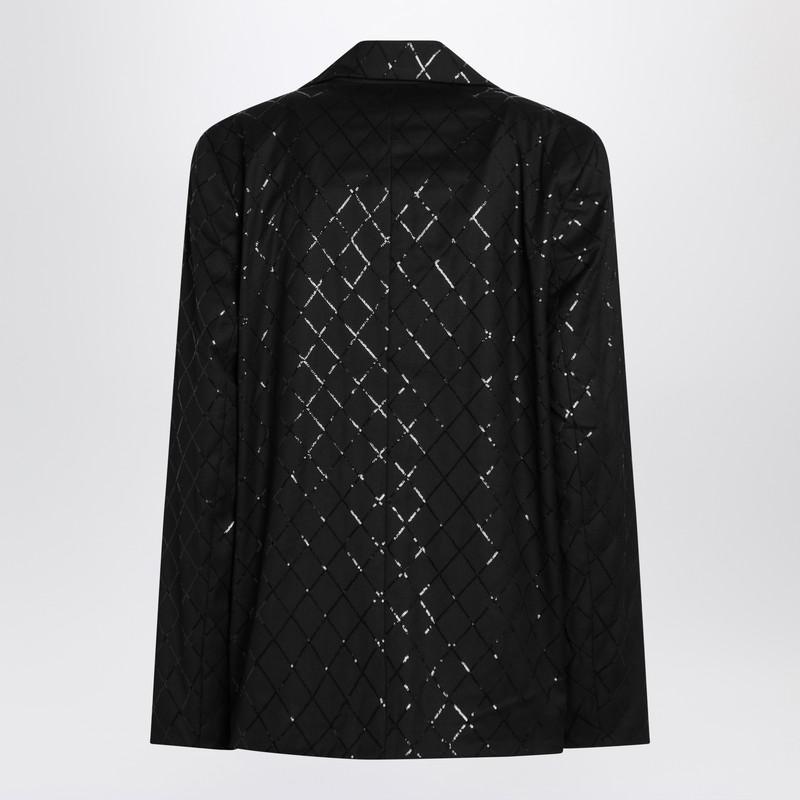 ジャケット Rotate Birger Christensen Black Oversize Blazer With Sequins ROTATE Birger Christensen Black oversize blazer with sequins