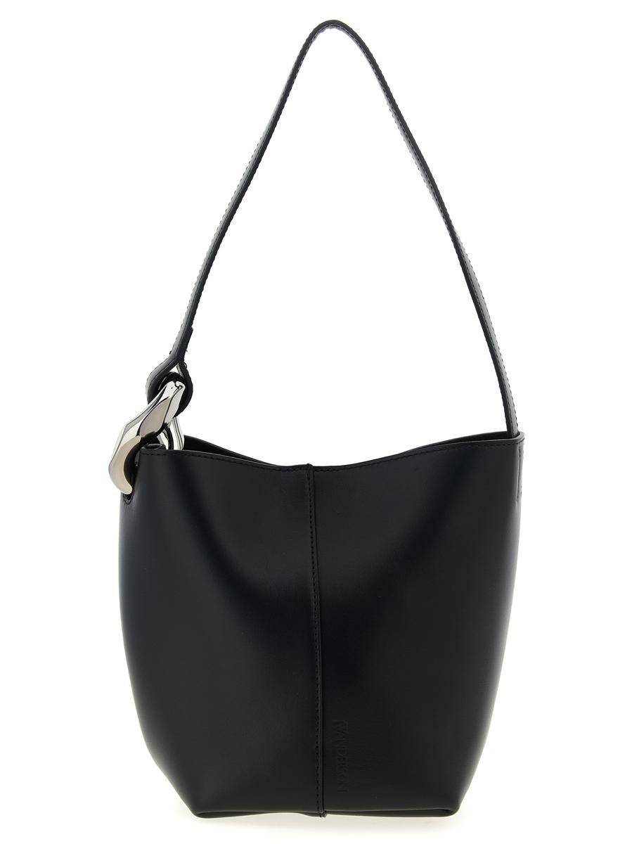 ショルダーバッグ・ポシェット JW ANDERSON Black Leather Small Jwa Corner Bucket Bag JW Anderson JWA Corner Small leather bucket bag JW Anderson