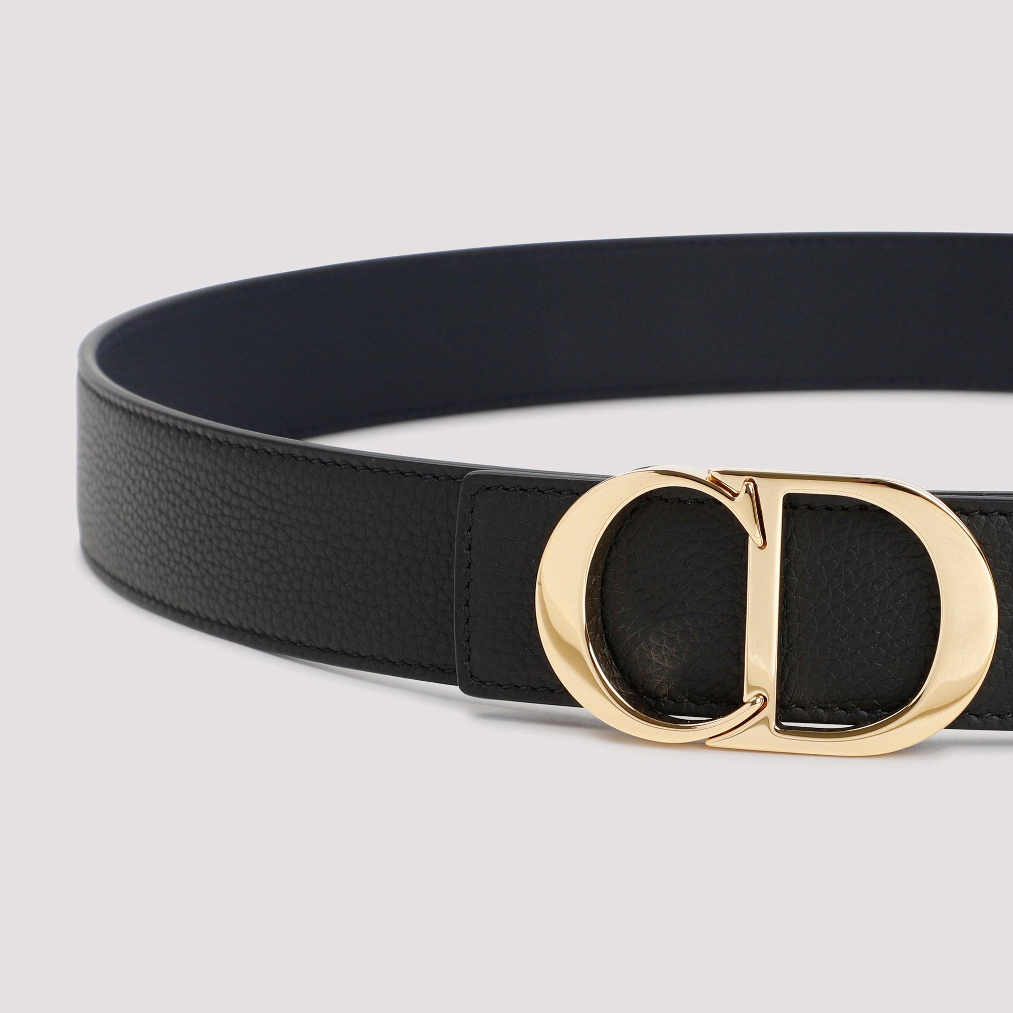 Dior Cd Leather Belt in Black for Men | Lyst