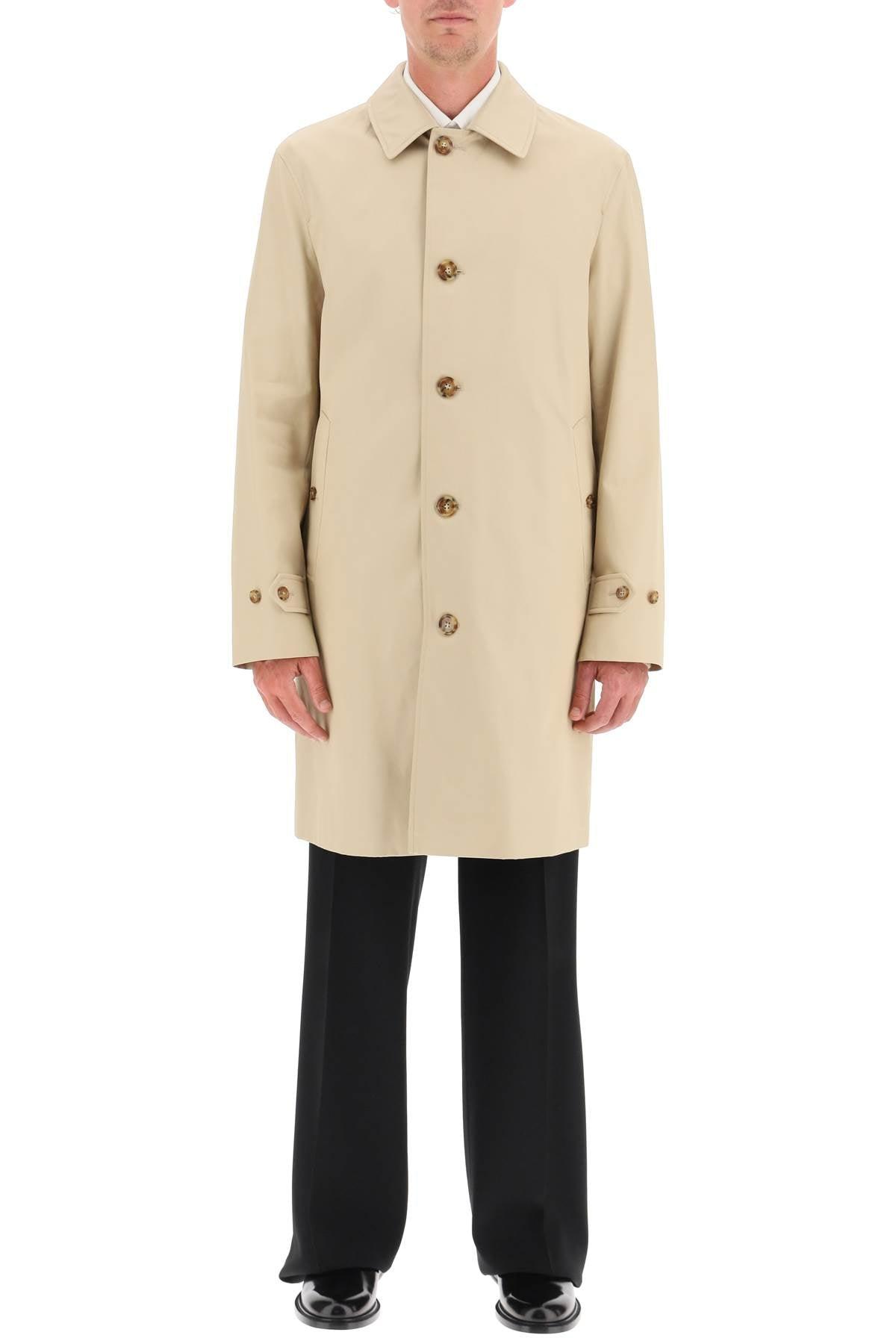 Interconnect patrulje person Burberry Cotto Gabardine Trench Coat With Printed Silk Lining in Natural  for Men | Lyst