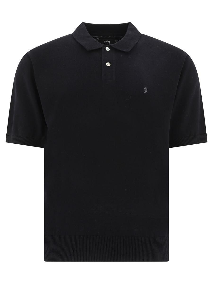 Stussy Knitted Polo Shirt in Black for Men Lyst