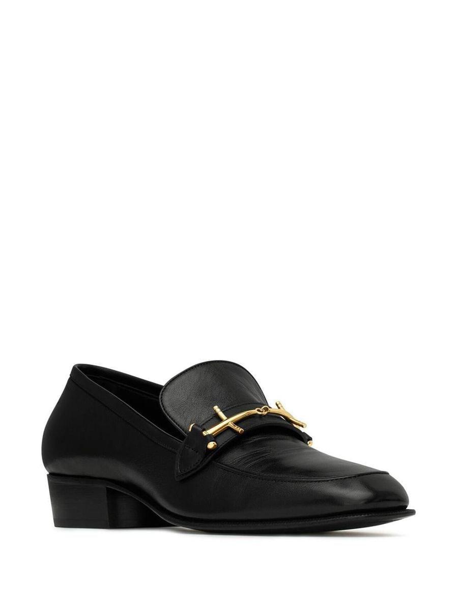 Saint Laurent buckled slip-on loafers - Black