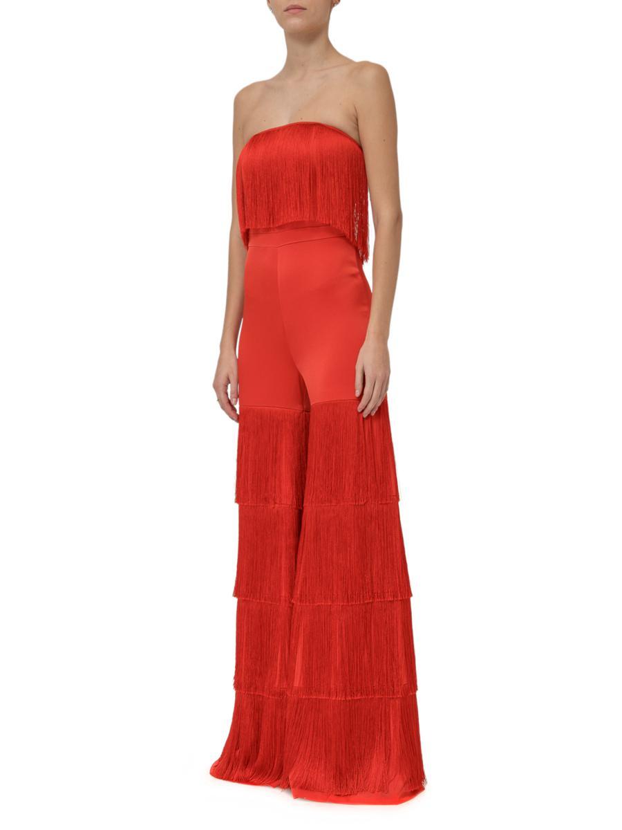 Alexis red fringe dress online