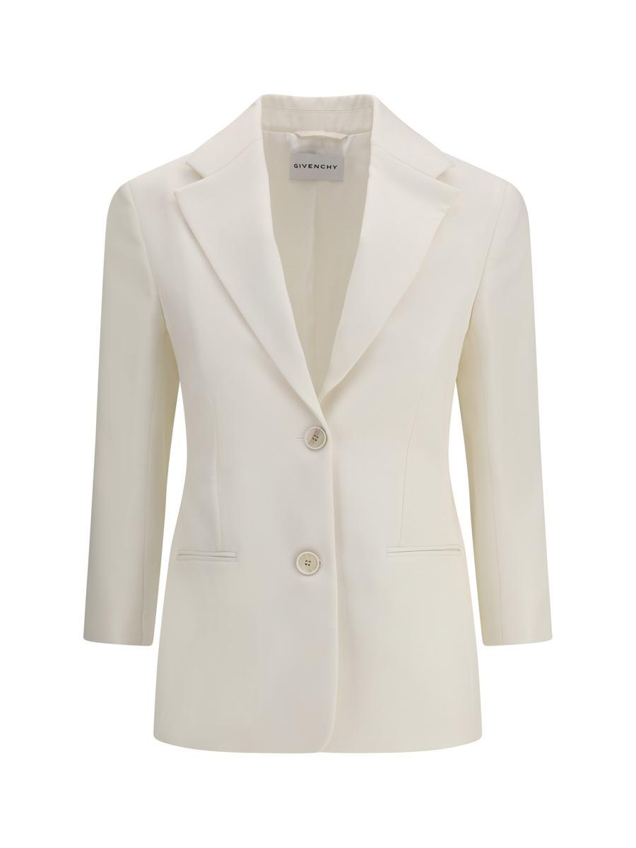 【関税&送料込】Givenchy Ivory Teed Blazer GIVENCHY | Ivory Women's Blazer | YOOX