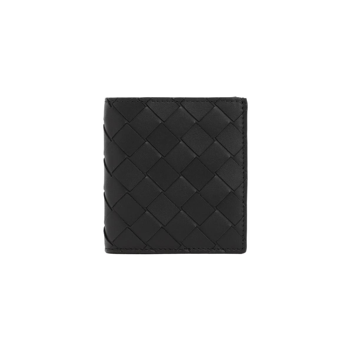 Bottega Veneta Intrecciato Slim Bifold Wallet in Black for Men | Lyst
