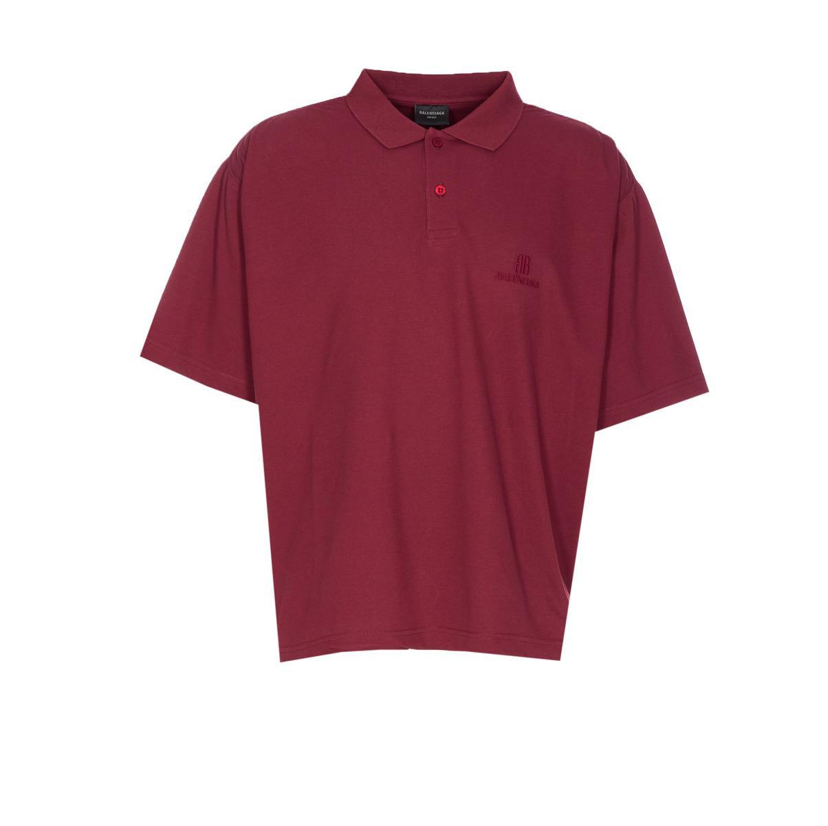 [Balenciaga ] バレンシアガ T-Shirts And Polos Men's Bb Classic Balenciaga Polo Shirt Oversized in Black