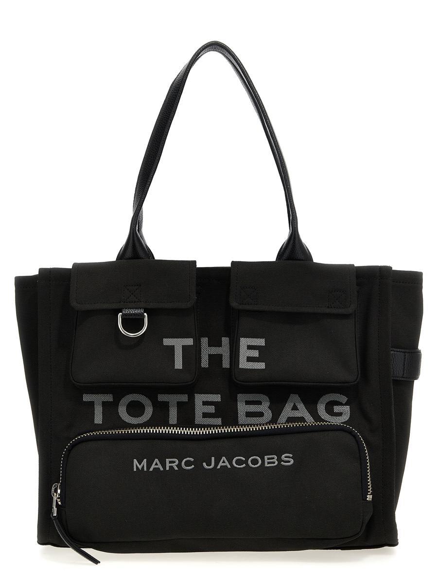 【関税&送料込】Marc Jacobs Black Canvas The Tote Shopping B Marc Jacobs 'The Cargo Canvas Large Tote' Shopping Bag in