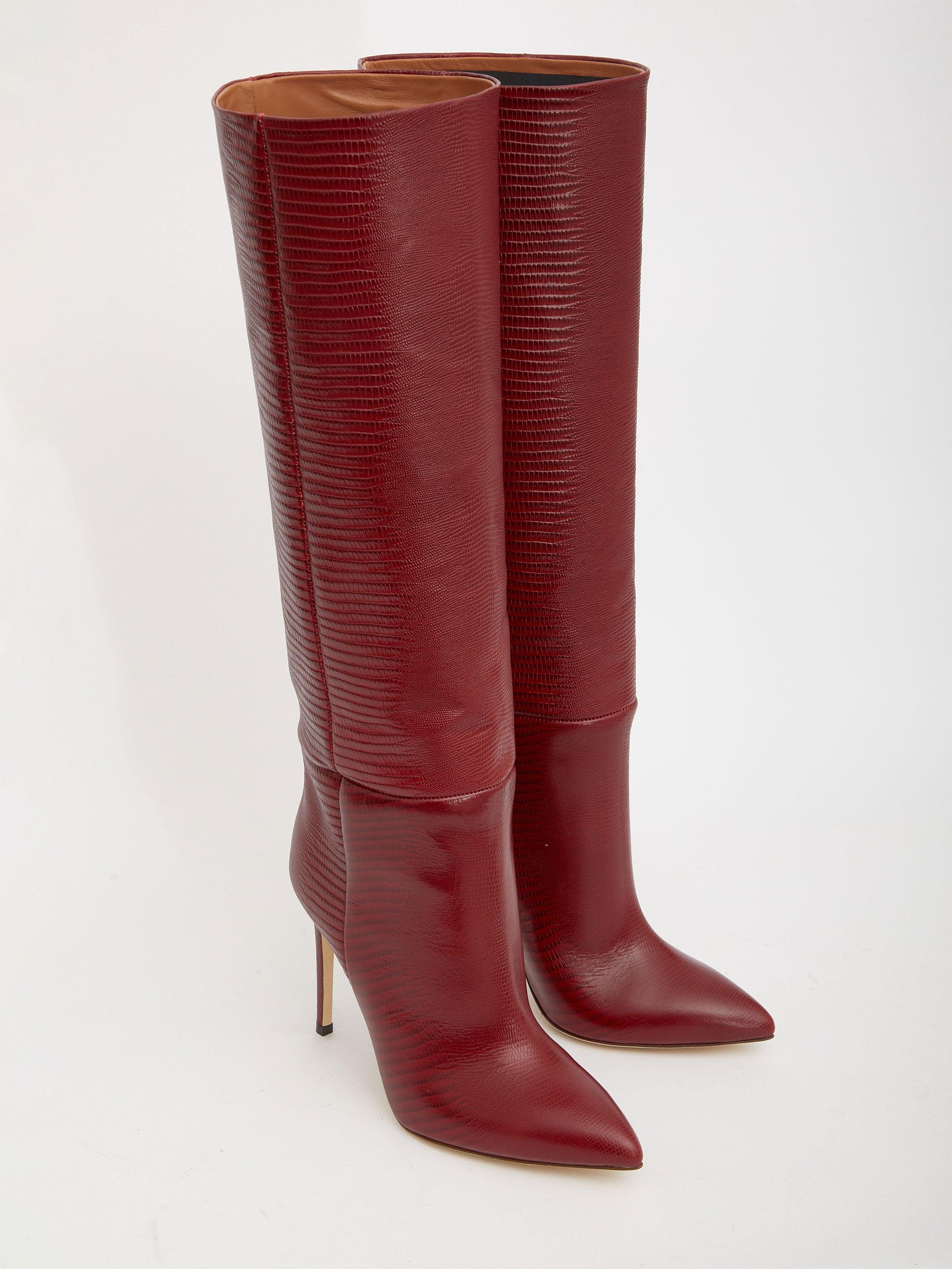 red lizard boots