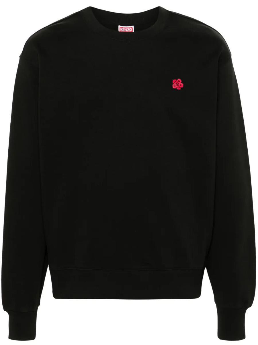 ★KENZO★ Balk Flower Crest Jumper Sweatshirt Black FD55PU38 ☆KENZO☆ Balk Flower Crest Jumper Sweatshirt Black FD55PU38
