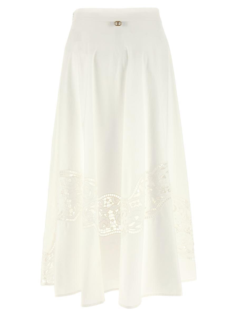 スカート TWINSET SS25 Sangallo skirt (251TT2332 00282) Twinset Sangallo Skirt in White | Lyst