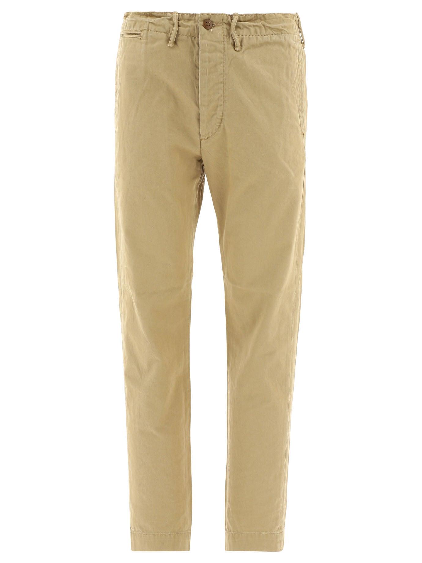 RRL "officer's" Chino Trousers in Natural for Men | Lyst