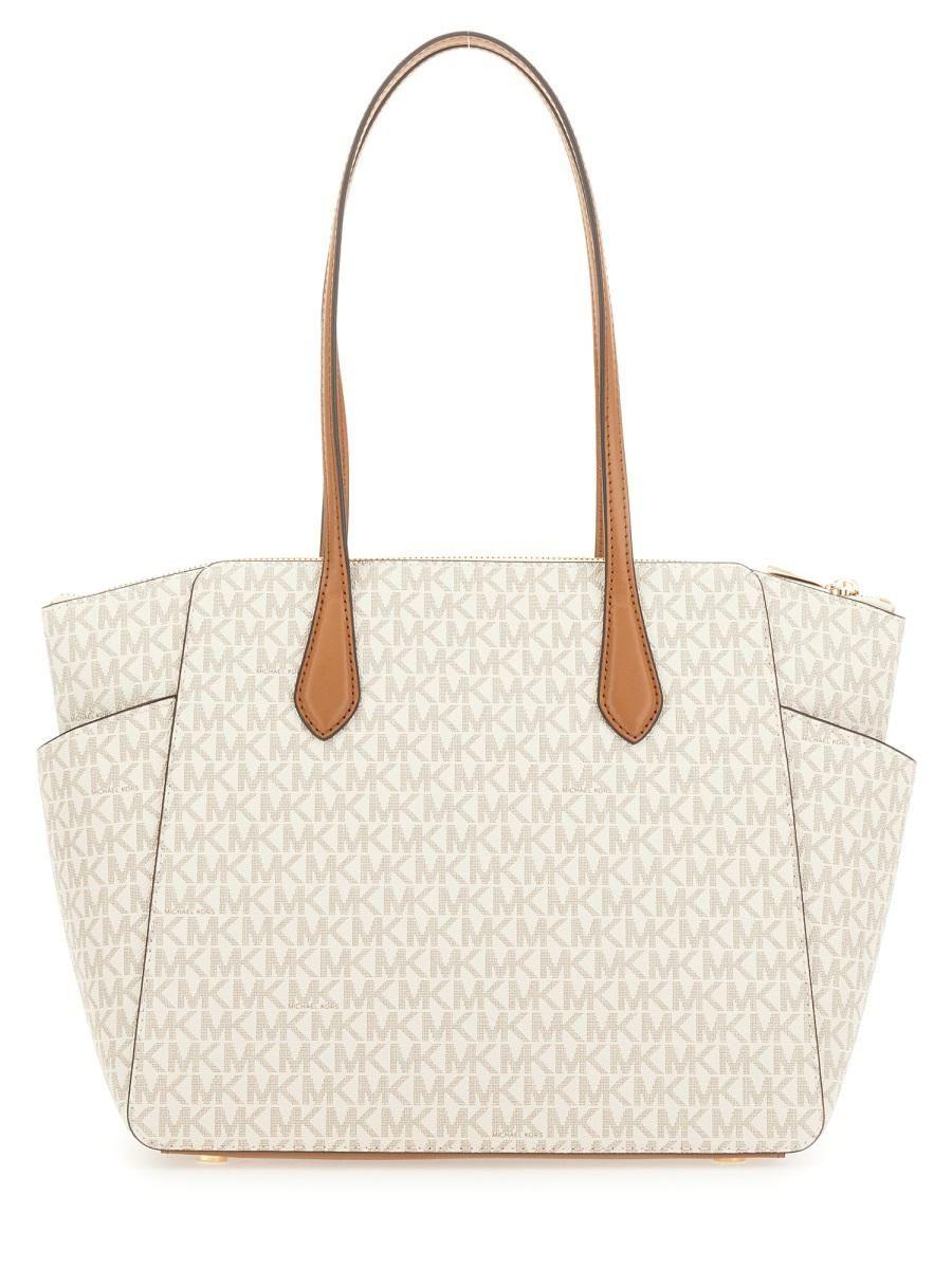 Michael Kors Marilyn - Medium Saffiano Leather Tote Bag In Brown