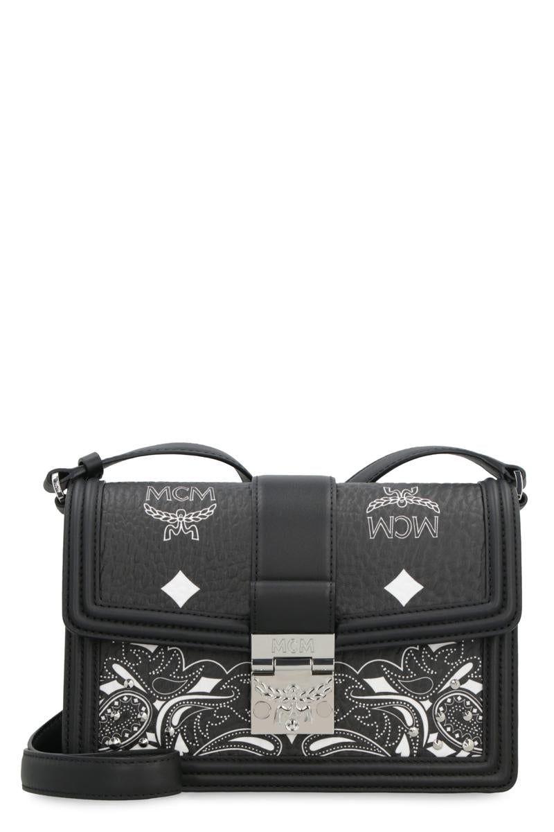 MCM Tracy Visetos Shoulder Bag in Black Lyst