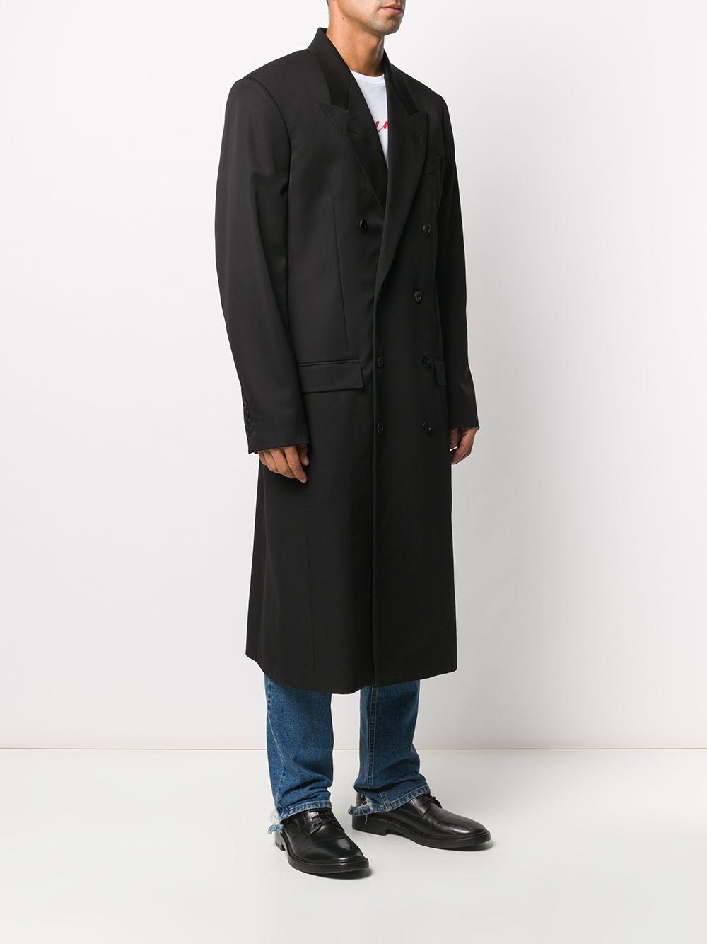 Balenciaga Logo Coat in Black for Men | Lyst