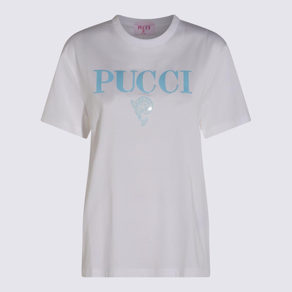 Emilio Pucci T-Shirt E Polo Bianco in Blue | Lyst Emilio Pucci T-Shirt E Polo Bianco in Blue | Lyst