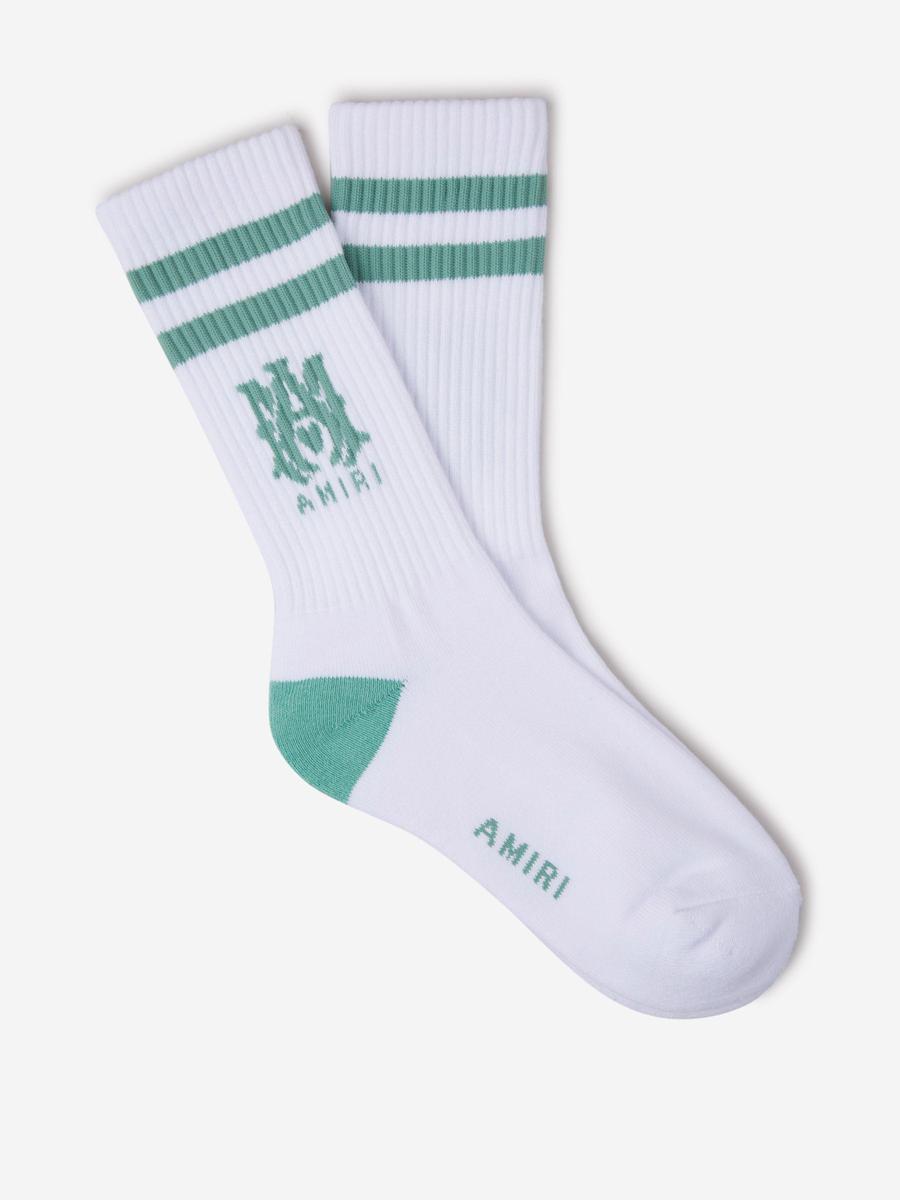 Amiri Two-Tone Logo Socks in Blue for Men | Lyst