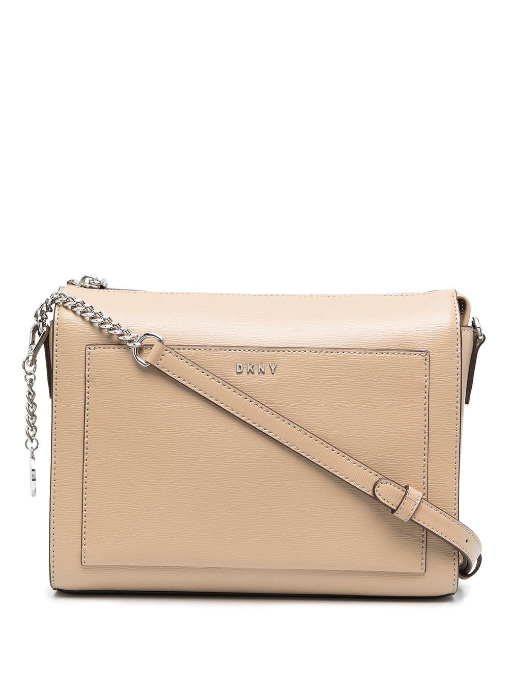 DKNY Leather Bryant Textured Crossbody Bag in Beige (Natural) - Lyst