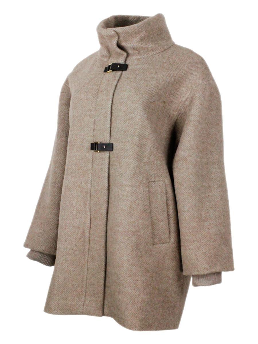 ダウンジャケット・コート Lorena Antoniazzi Quilted Long Puffer Coat With High Collar Lorena Antoniazzi Quilted Puffer Jacket With High Collar