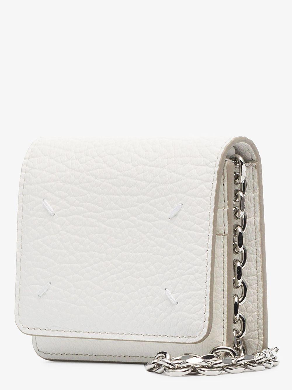 Maison Margiela Leather Chain Strap Wallet in White - Save 9% - Lyst