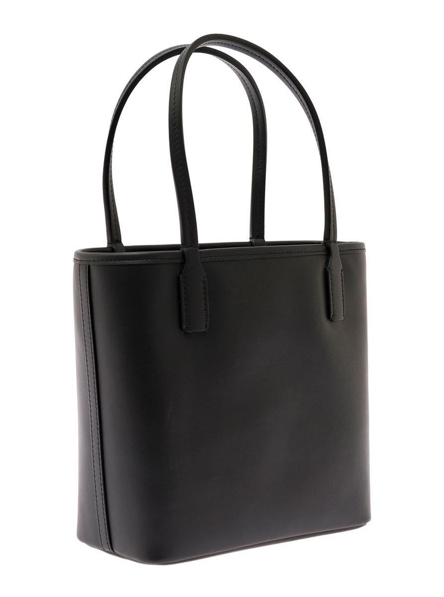 Dolce & Gabbana 'fefè Small' Black Shopper Bag With Logo In Leather | Lyst