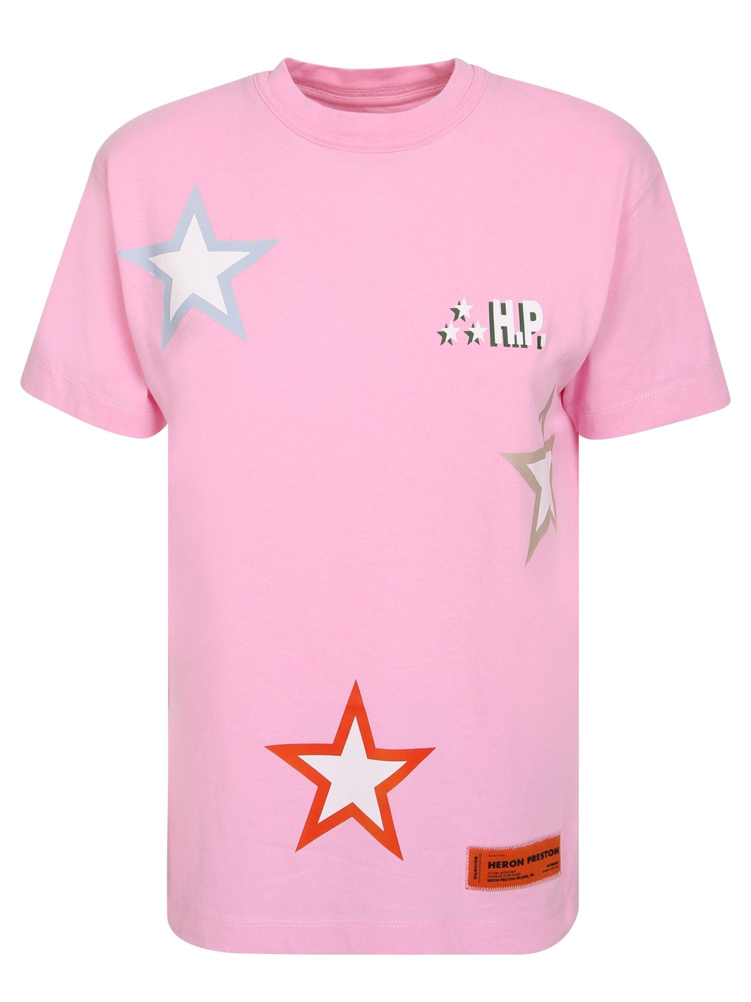 Heron Preston Cotton T-shirt in Pink | Lyst