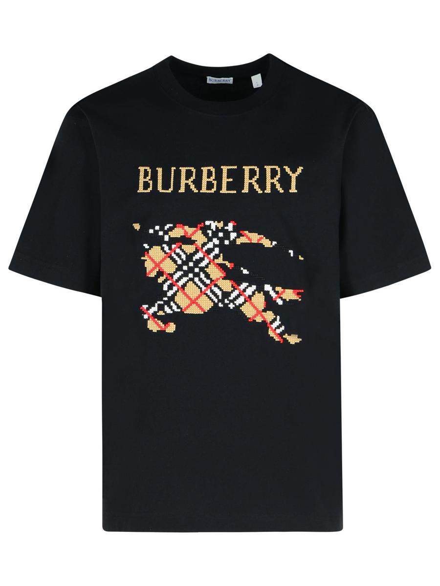 Tシャツ・カットソー Burberry 'Ryan' T-shirt Burberry 'Ryan' Cotton T-Shirt in Black for Men | Lyst