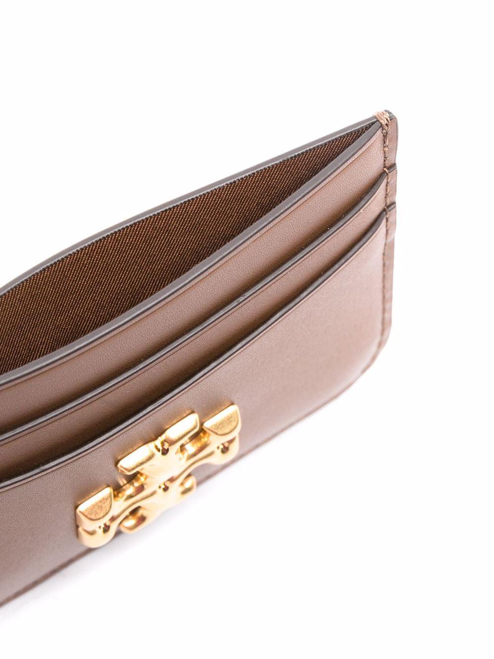 tory burch brown leather wallet