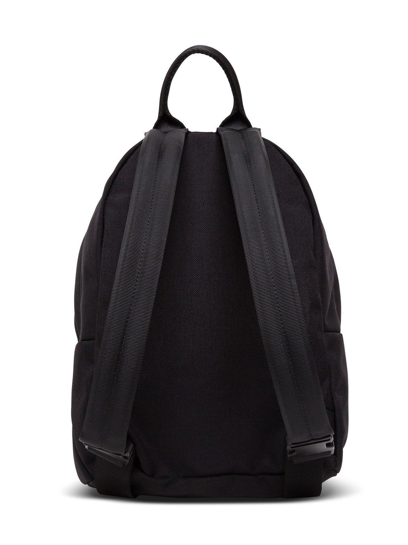 small black canvas backpack