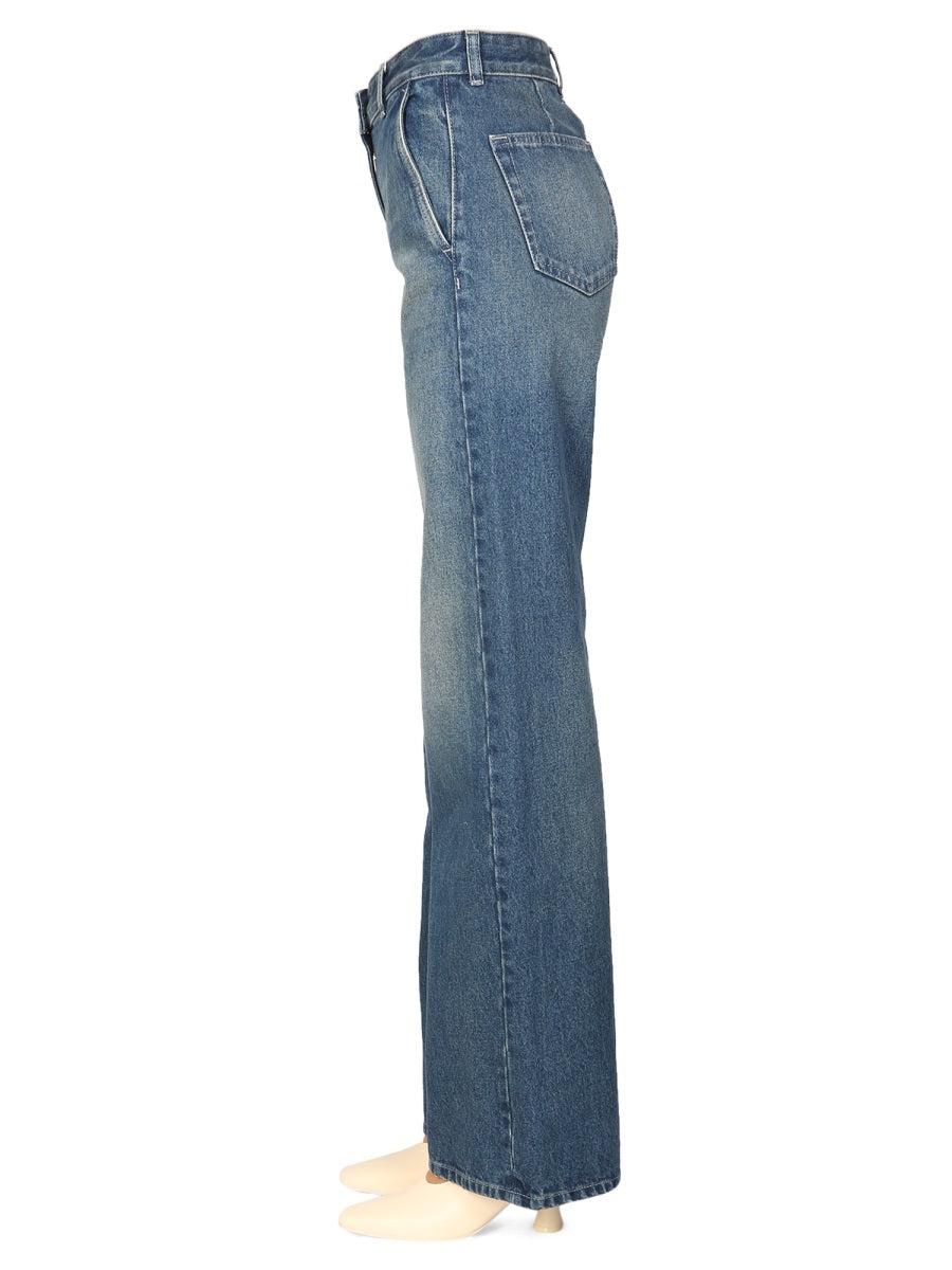 Womens Clothing Jeans Straight-leg jeans MM6 by Maison Martin Margiela Denim Belt Jeans in Blue 
