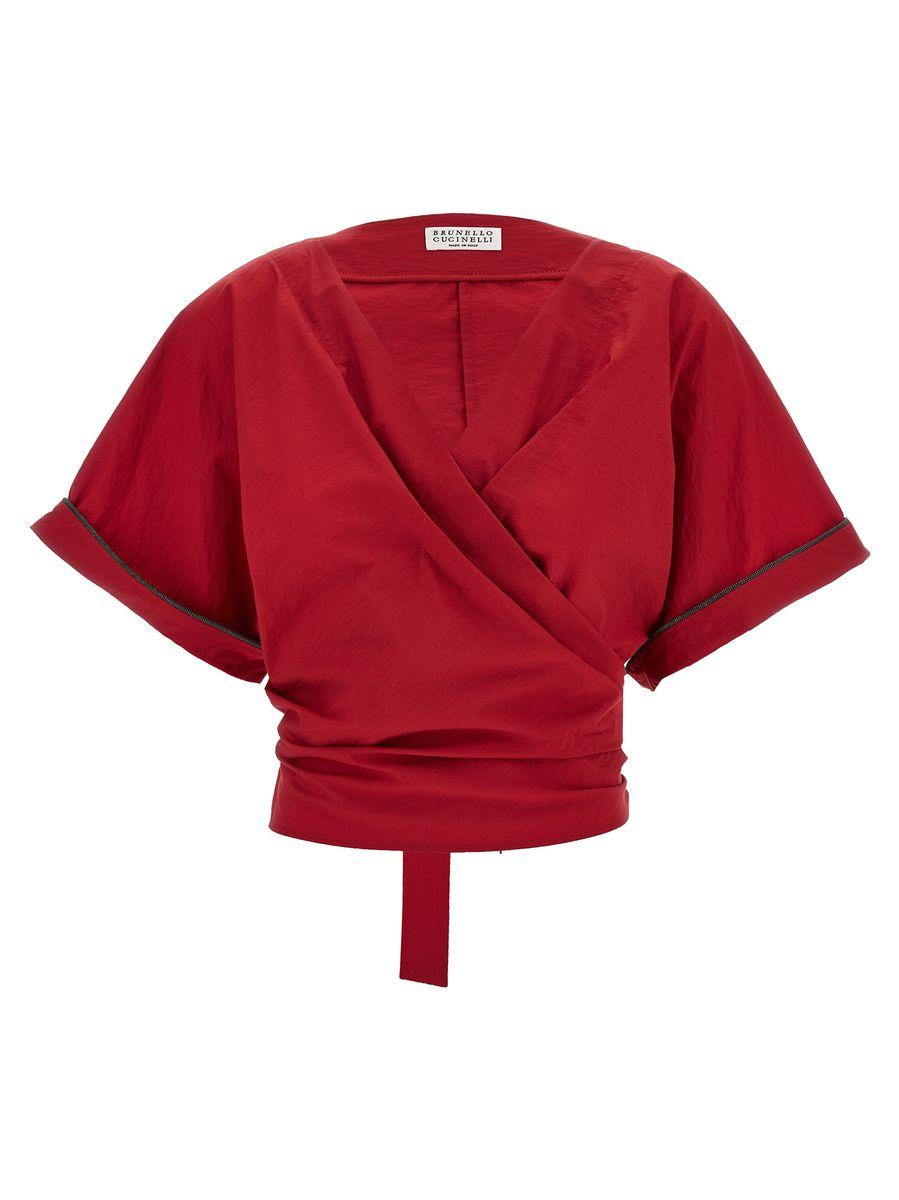 Tシャツ・カットソー BRUNELLO CUCINELLI Woman T-Shirt Red ML908HD400 C7052 Brunello Cucinelli T-shirts and Polos Red ML908HD400C7052（T