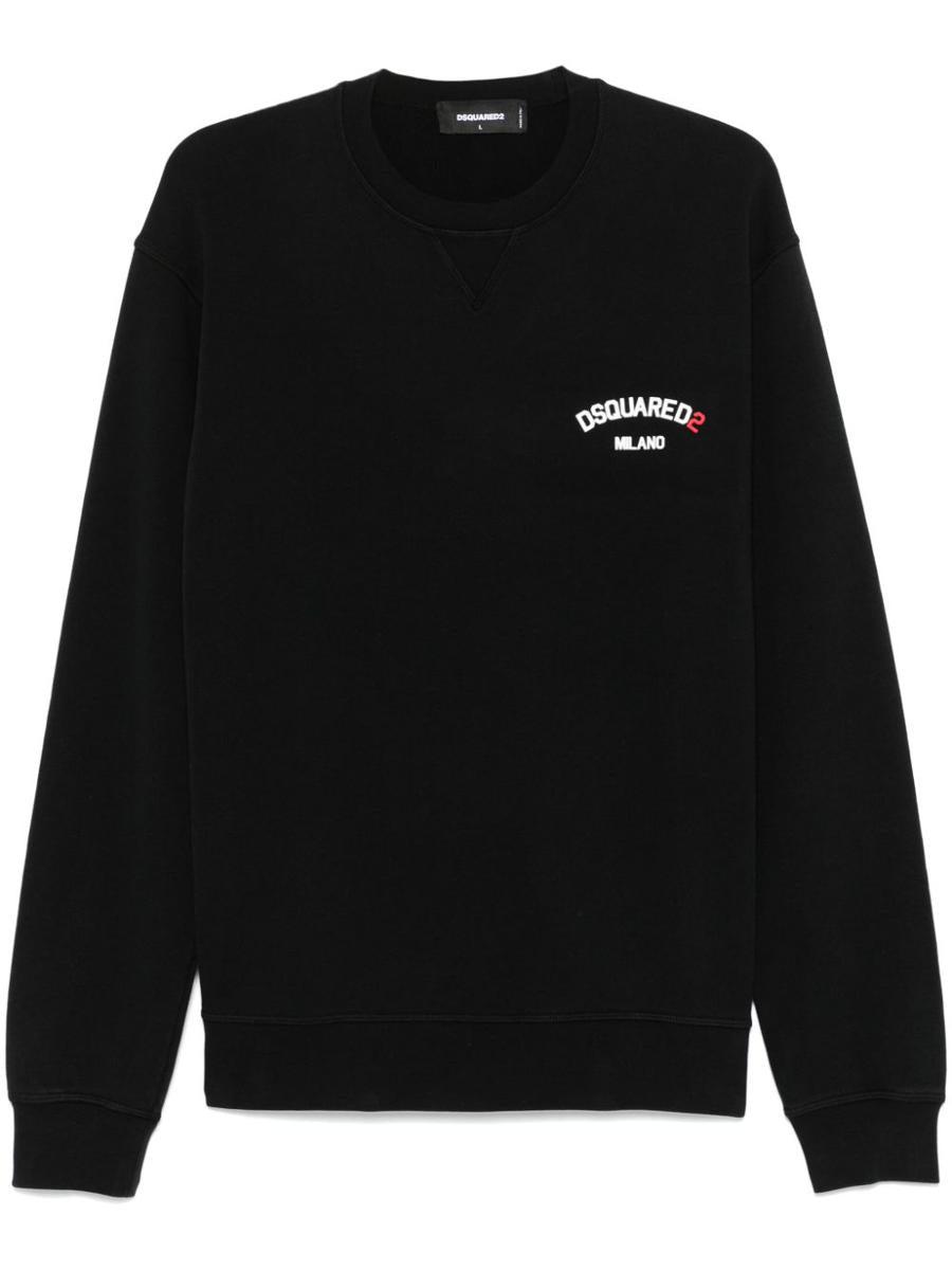 DSquared² Cotton Crewneck Sweatshirt in Black for Men | Lyst