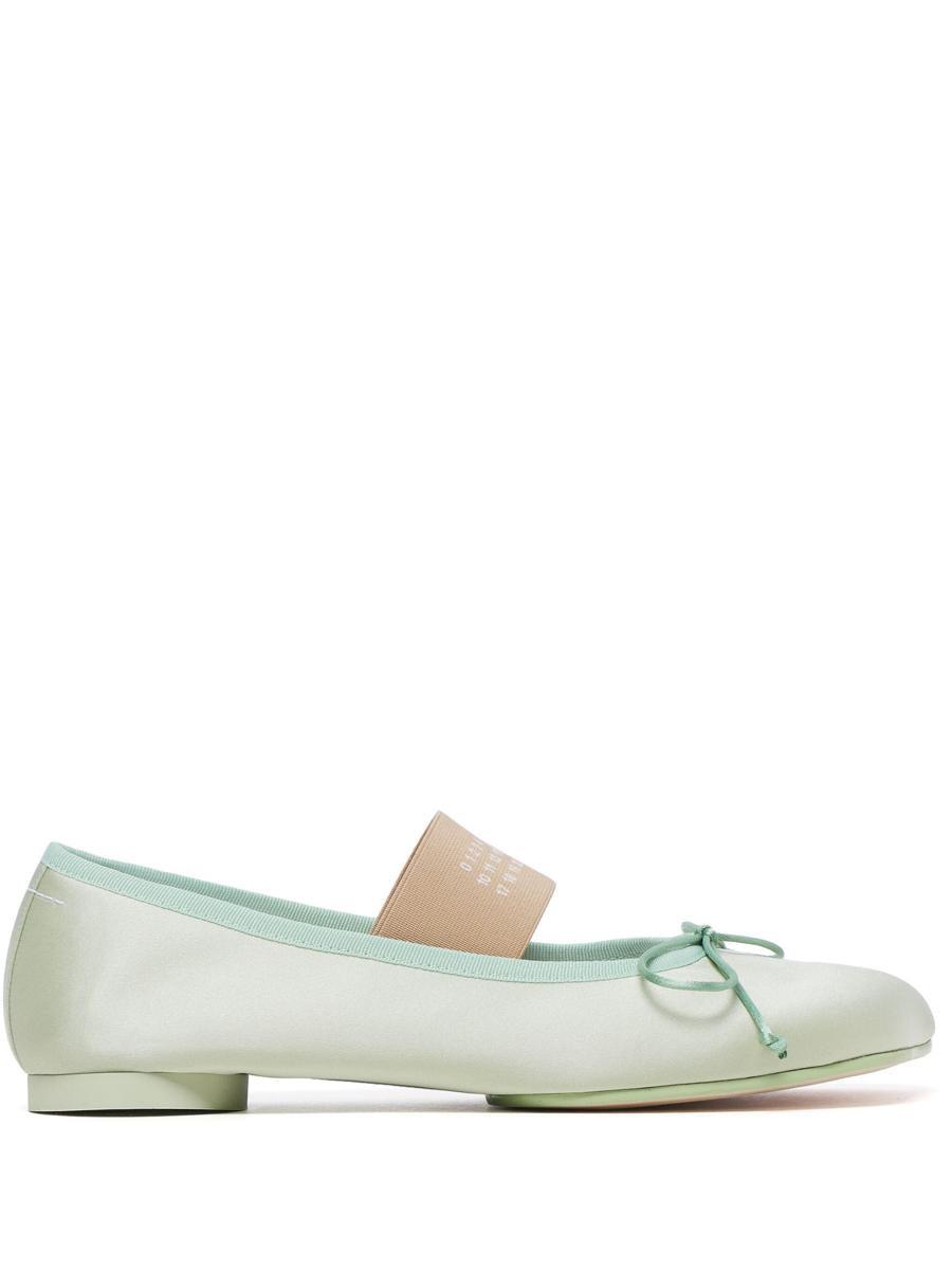 MM6 by Maison Martin Margiela Ballet Logo Shoe in Green | Lyst MM6 by Maison Martin Margiela Ballet Logo Shoe in Green | Lyst