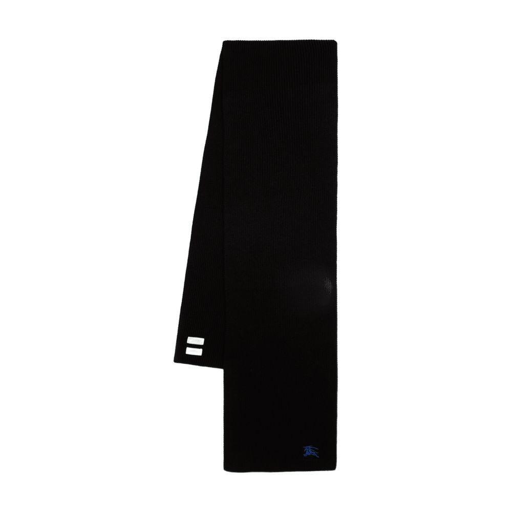 スカーフ BURBERRY MU RIBBED SCARF Burberry Mu Ribbed Scarf in Black | Lyst