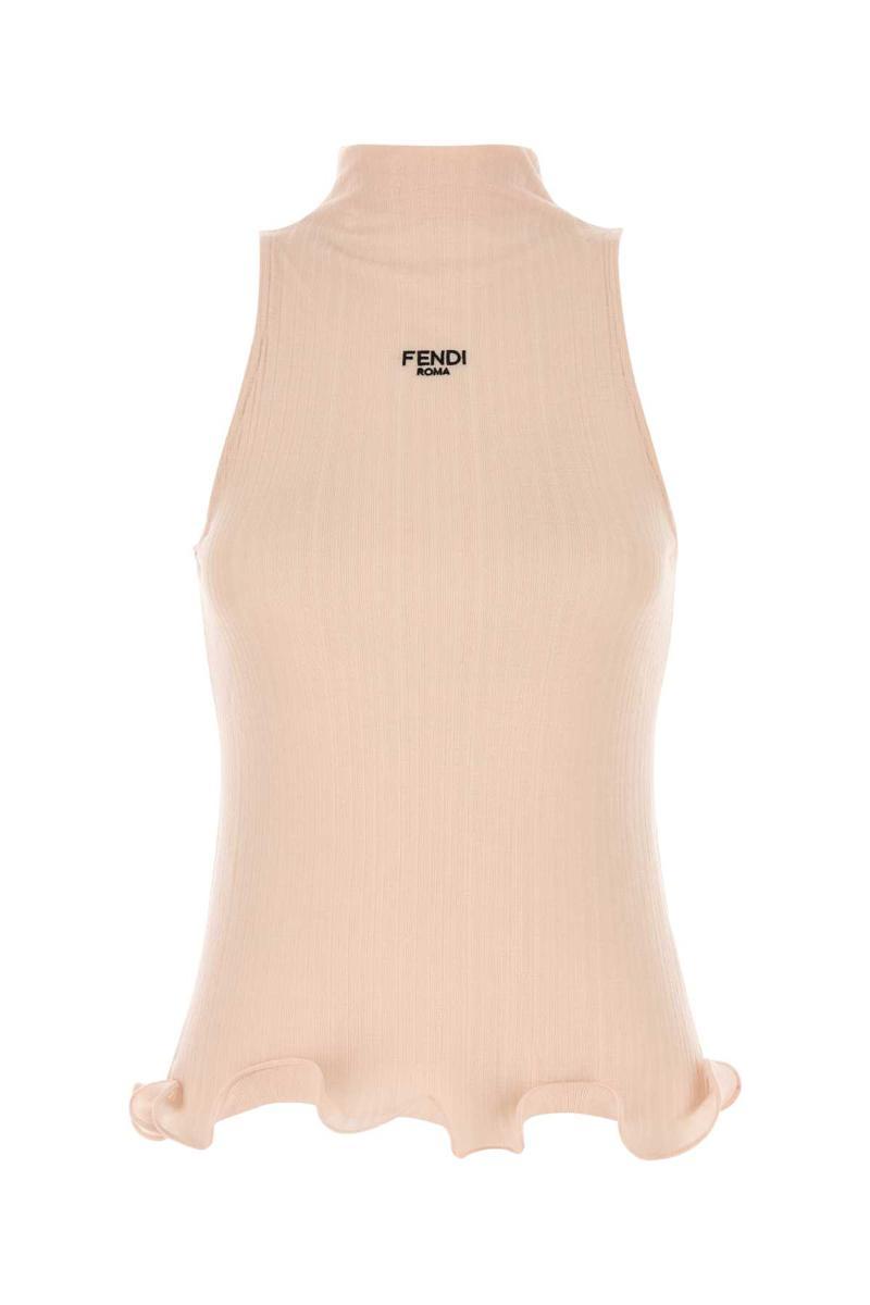 FENDI ネイビー タンクトップ ベスト　ロゴ　36 S M FENDI ネイビー タンクトップ ベストロゴ36 S M