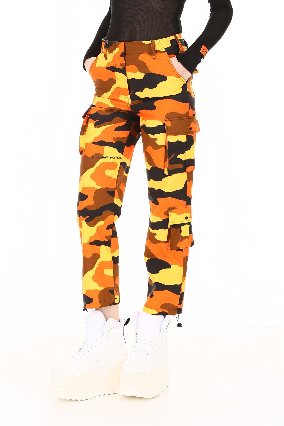 camo pants yellow and orange