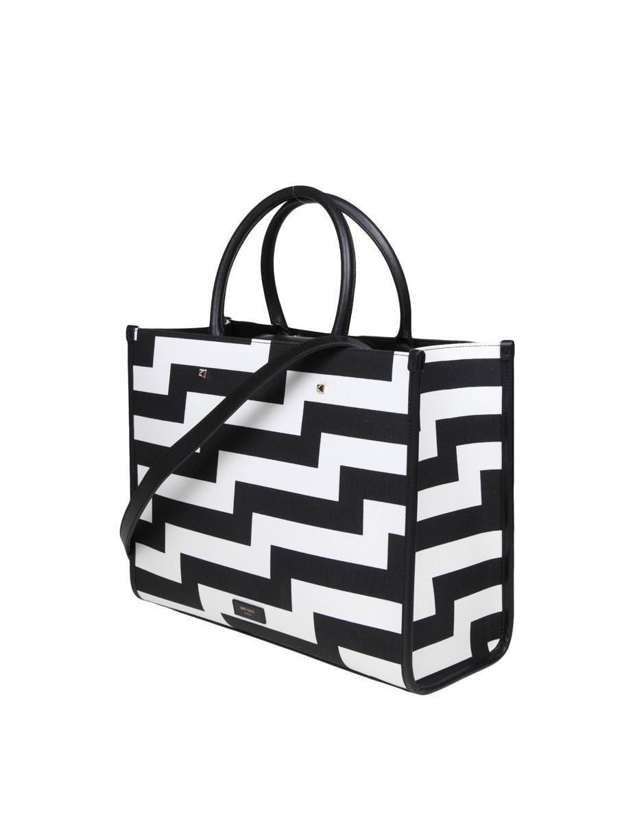 トートバッグ JIMMY CHOO IVORY CANVAS N/S TOTE M SHOPPING BAG Jimmy Choo Ivory Canvas N/s Tote M Shopping Bag | italist