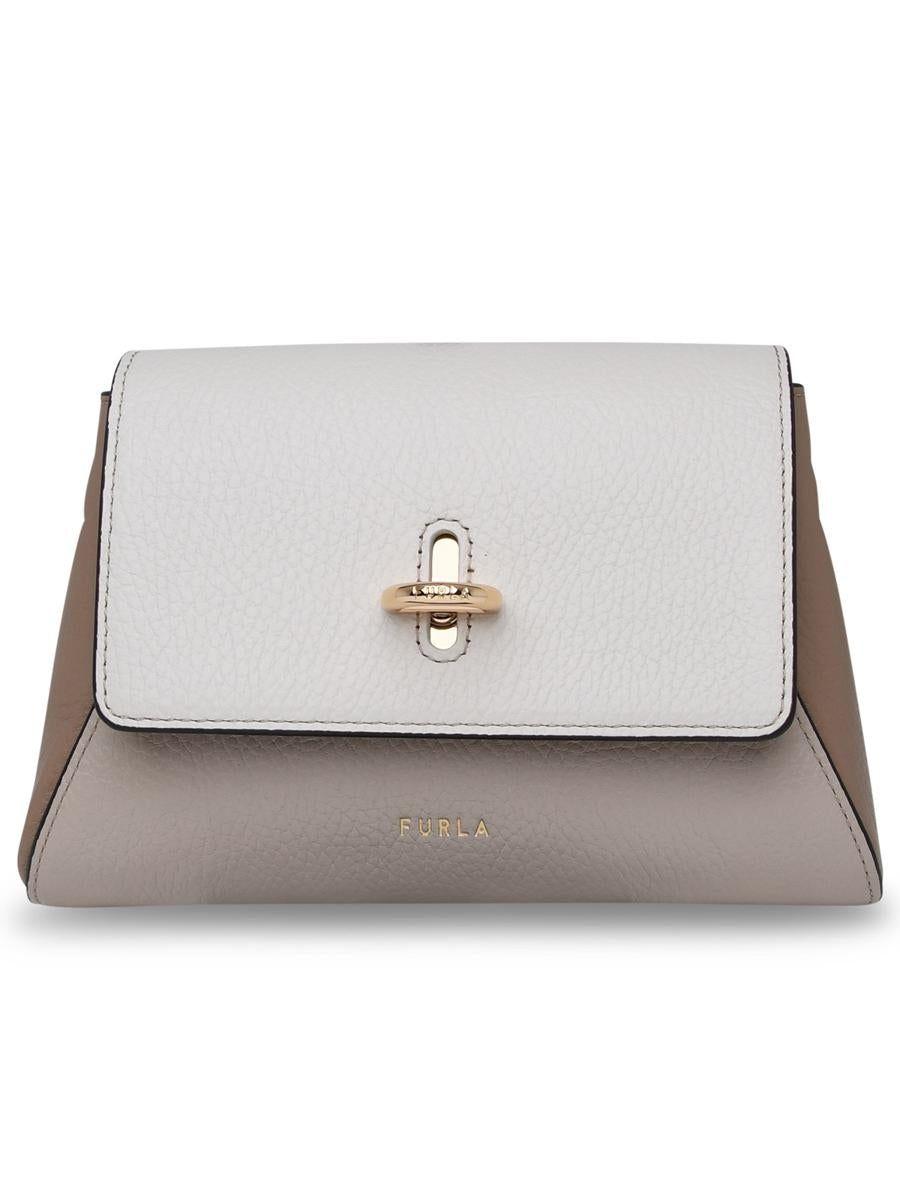 Furla Net Crossbody Bag In Ivory And Beige Leather in Natural | Lyst