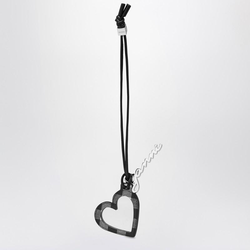 Ganni Heart-Shaped Mirror Bou in Black | Lyst UK