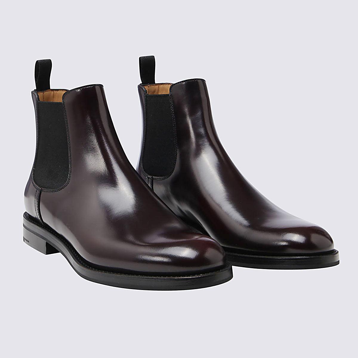 Church's Burgundy Leather Monmouth Chelsea Boots in Black | Lyst