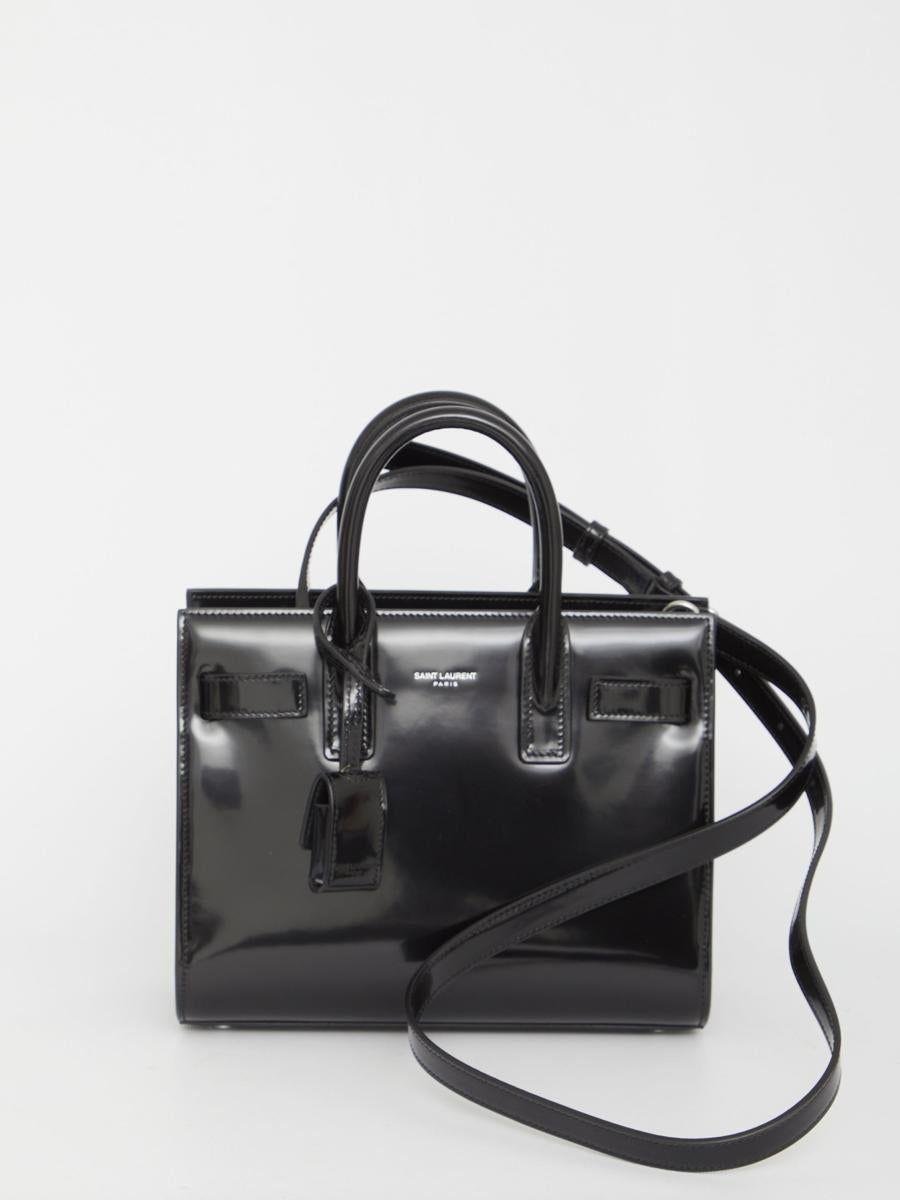 Saint Laurent Sac De Jour Nano Leather Top-handle Bag in Black